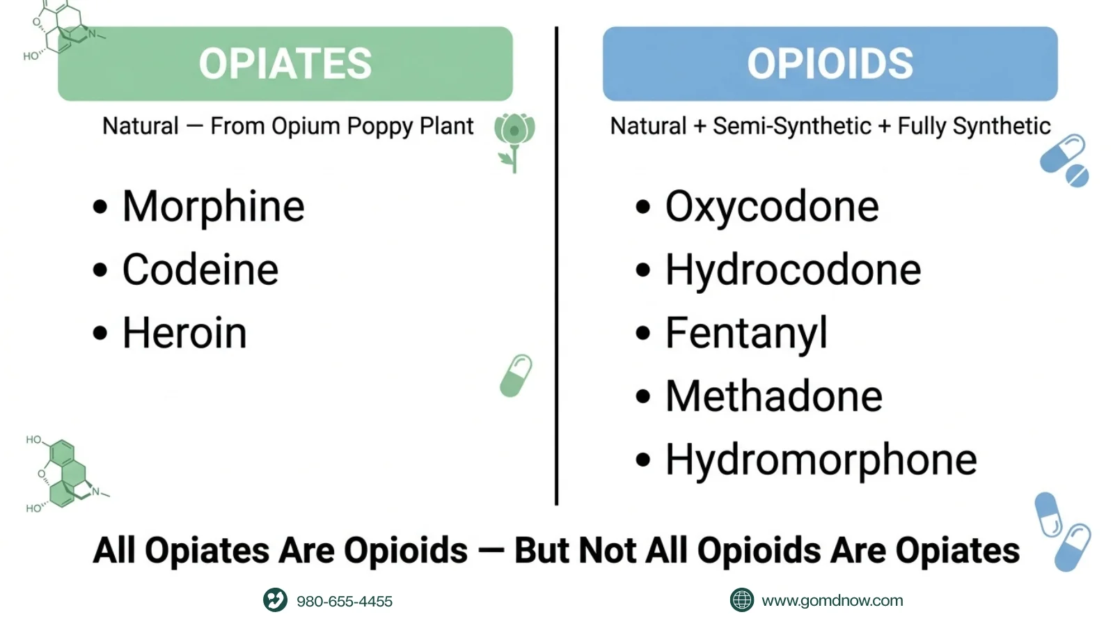 Key Difference Between Opiates and Opioids?