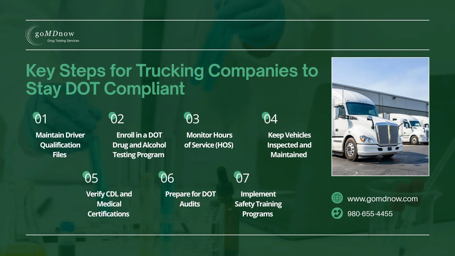 Key Steps for Trucking Companies to Stay DOT Compliant