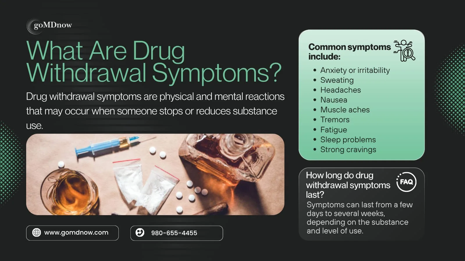 What Are Drug Withdrawal Symptoms — Common Physical and Psychological Signs
