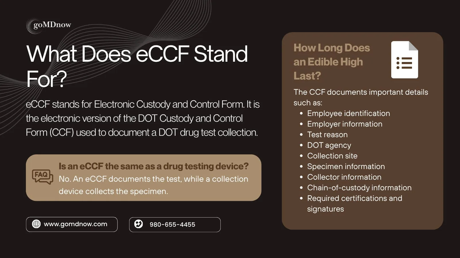 What Does eCCF Stand For - Electronic Custody and Control Form for DOT Drug Testing Collection