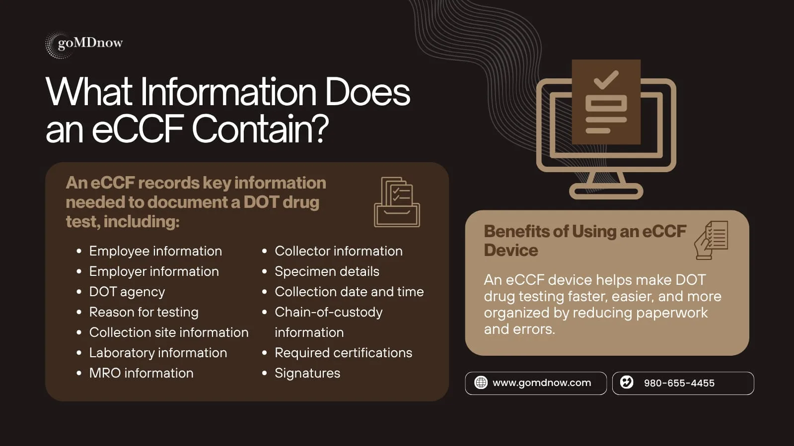 What Information Does an eCCF Contain and Benefits of Using an eCCF Device for DOT Drug Testing