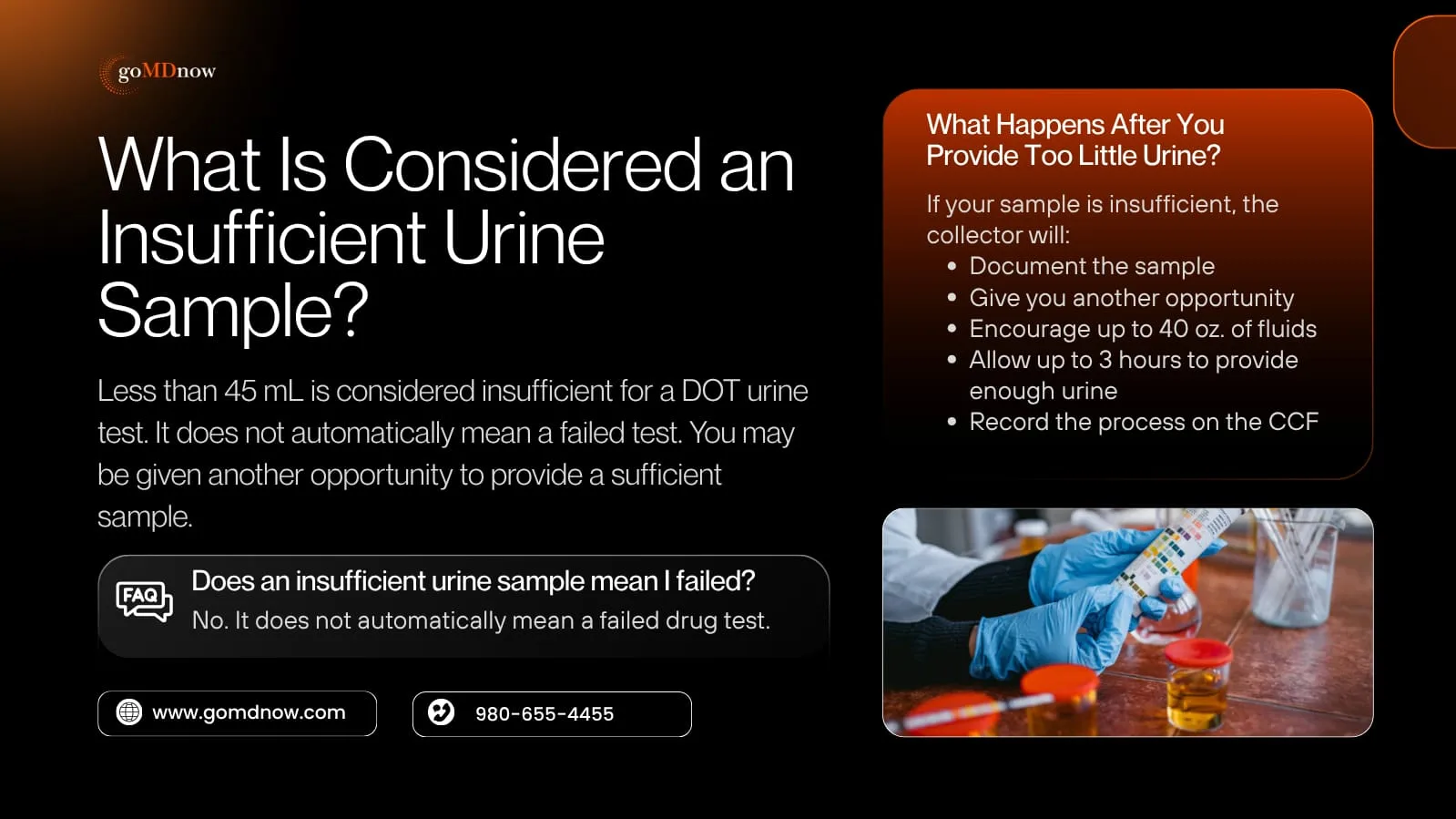 What Is Considered an Insufficient Urine Sample During DOT Drug Testing