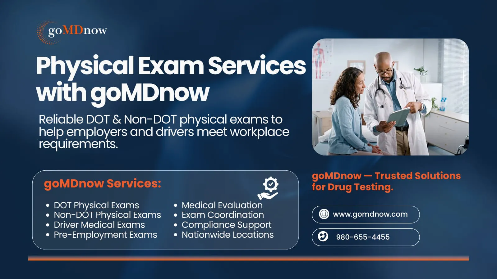 DOT Physical Exam Services – FMCSA Certified Medical Examination for CDL Drivers and Commercial Vehicle Operators